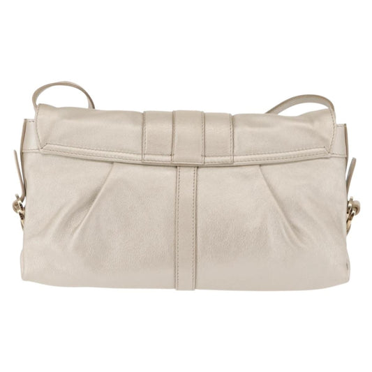 Bvlgari Chandra Flap Shoulder Bag Leather, SILVER, LEATHER, Shoulder bag