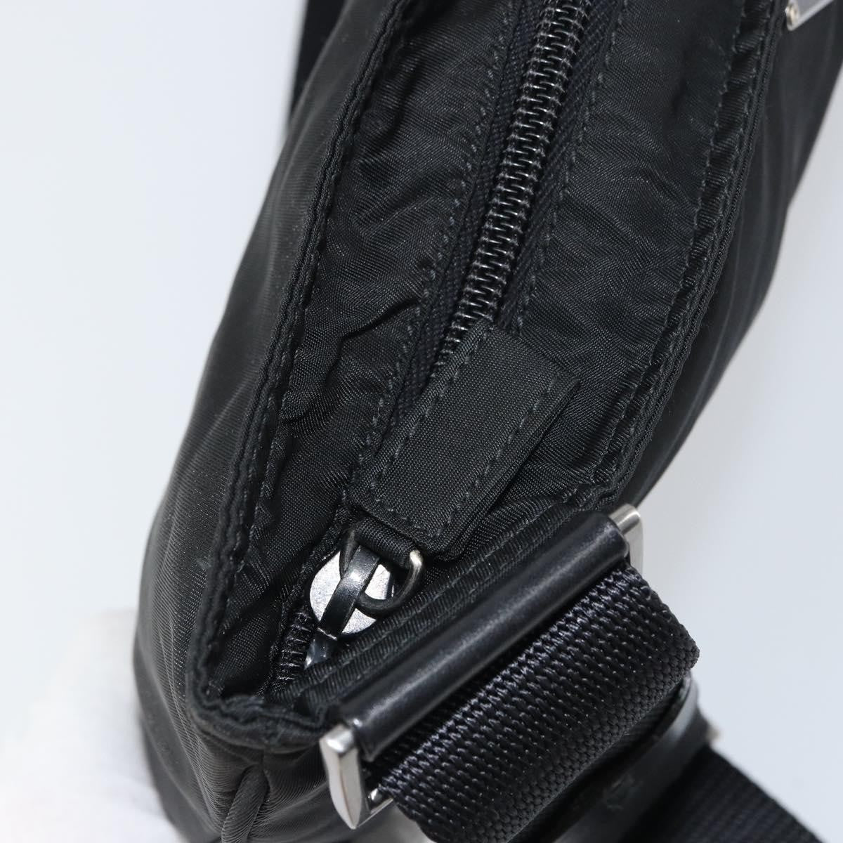 Prada Flat Messenger Bag Tessuto, BLACK, NYLON, Shoulder bag