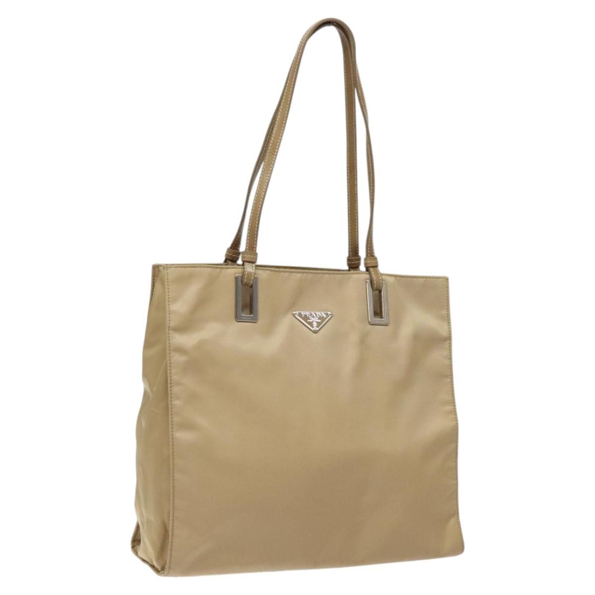 Prada Open Tote Tessuto, BEIGE, NYLON, Tote bag