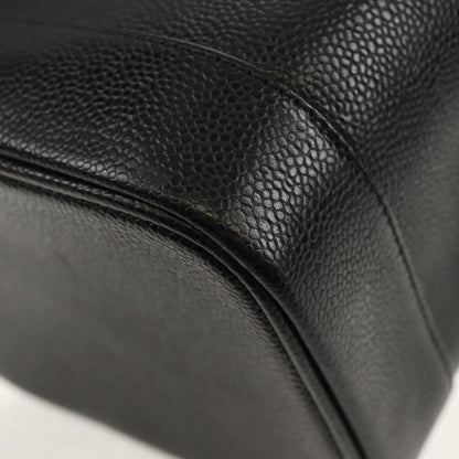 Chanel Vintage Timeless Cosmetic Case Caviar, BLACK, LEATHER, Clutche & pouche