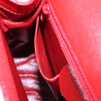 Celine Cuir Triomphe Bag Leather, RED, LEATHER, Handbag