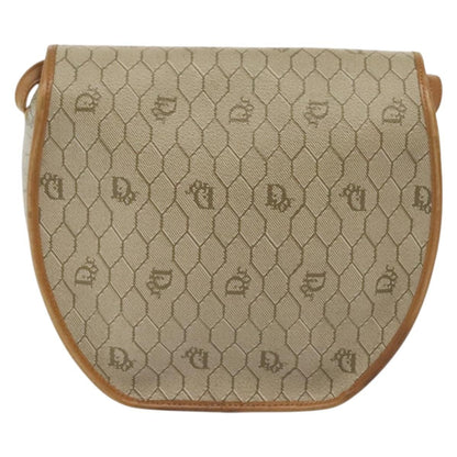 Christian Dior Vintage Honeycomb Shoulder Bag Canvas, BEIGE, CANVAS, Shoulder bag