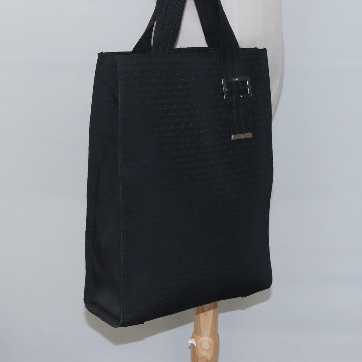 Christian Dior Vintage Tote Canvas, BLACK, CANVAS, Tote bag