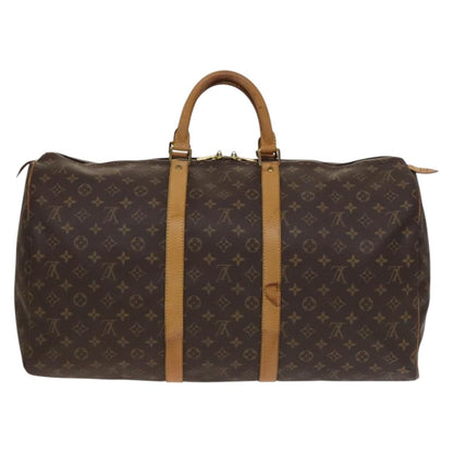Louis Vuitton Keepall Bag Monogram Canvas, BROWN, CANVAS, Travel bag