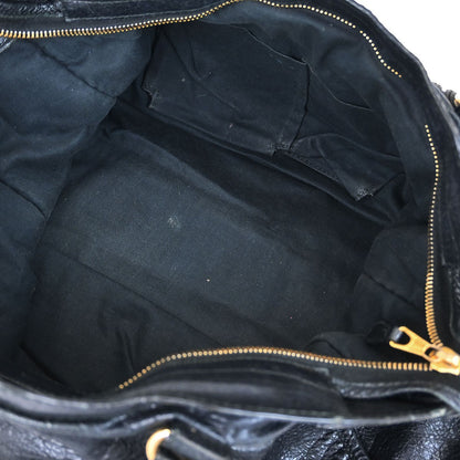 Balenciaga City Giant Studs Bag Leather, BLACK, LEATHER, Handbag