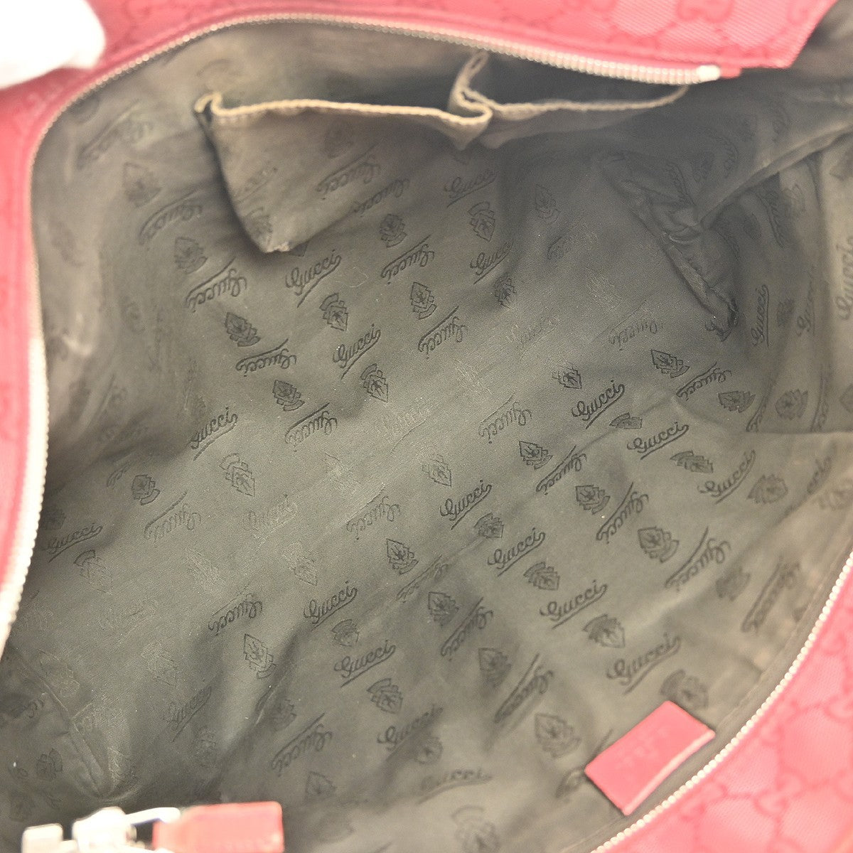 Gucci Plus Tote GG Imprime, RED, LEATHER, Tote bag