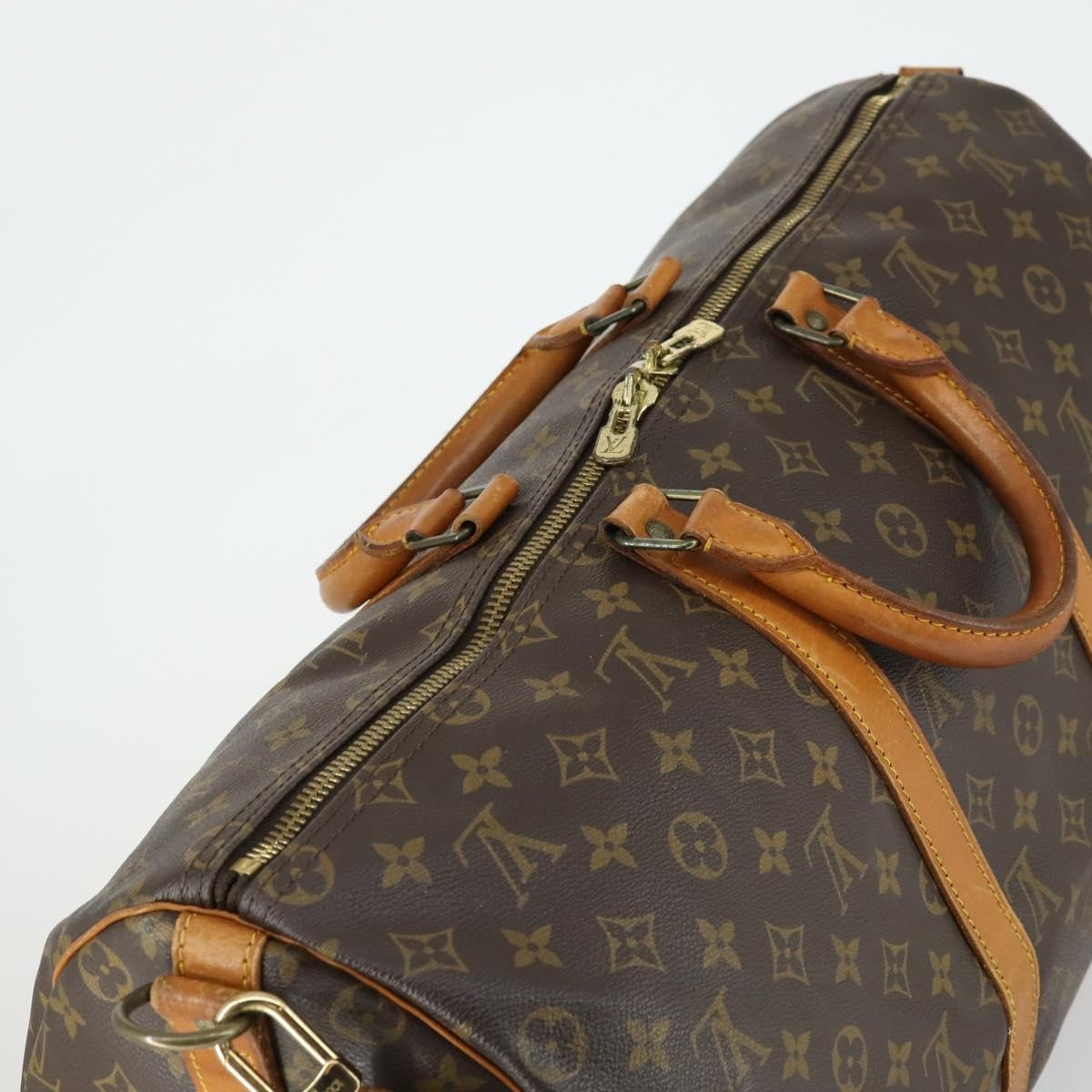 Louis Vuitton Keepall Bandouliere Bag Monogram Canvas, BROWN, CANVAS, Travel bag
