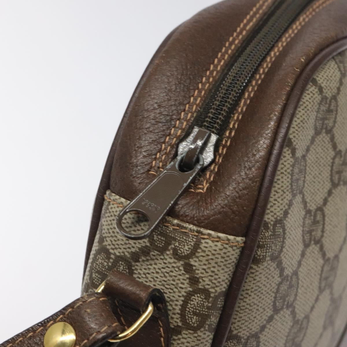 Gucci Sherry line pouch Canvas, BEIGE, PVC, Clutche & pouche