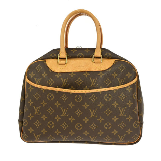 Louis Vuitton Deauville Handbag Monogram Canvas, BROWN, CANVAS, Handbag