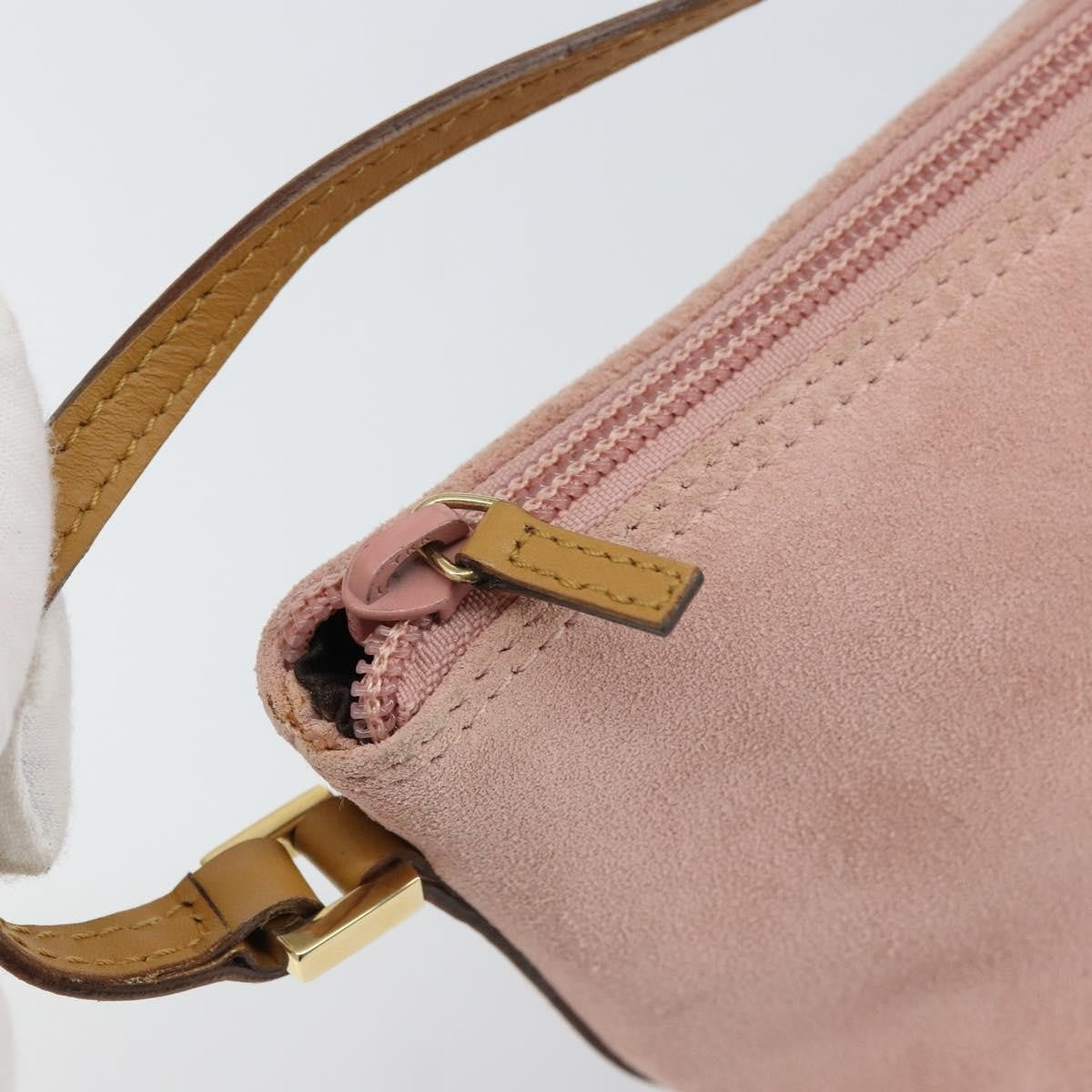 Gucci Vintage clutch Bag Leather, PINK, SUEDE, Clutche & pouche