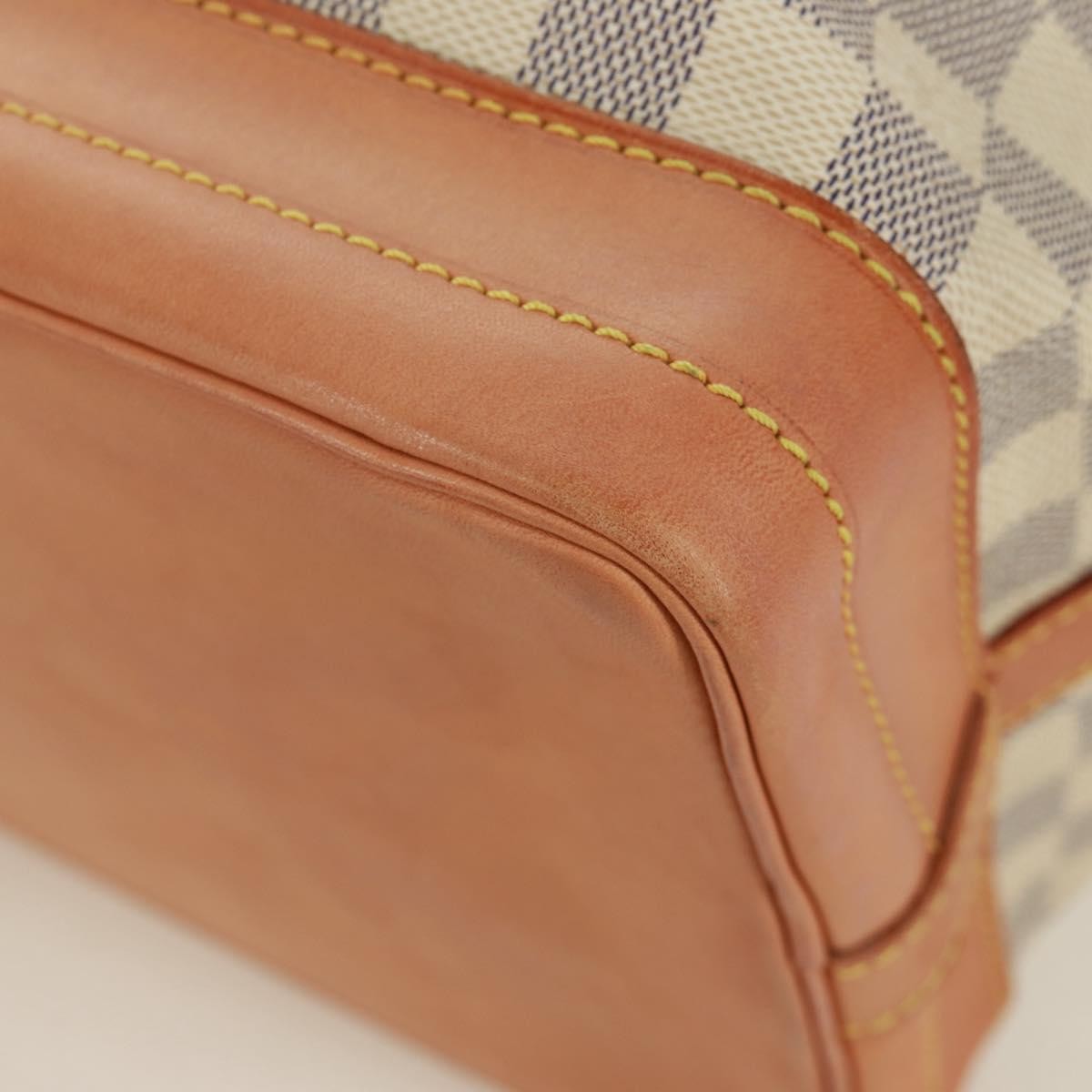 Louis Vuitton Noe Handbag Damier, Beige, Canvas, Shoulder Bag