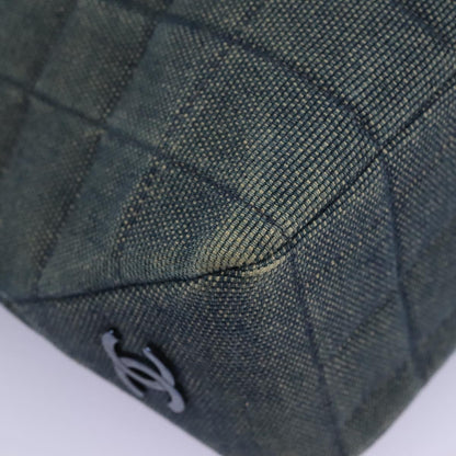 Chanel Chocolate Bar Tote Quilted Canvas, BLUE, CANVAS, Tote bag