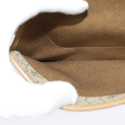 Christian Dior Vintage Chain Flap Shoulder Bag Leather, BEIGE, LEATHER, Shoulder bag