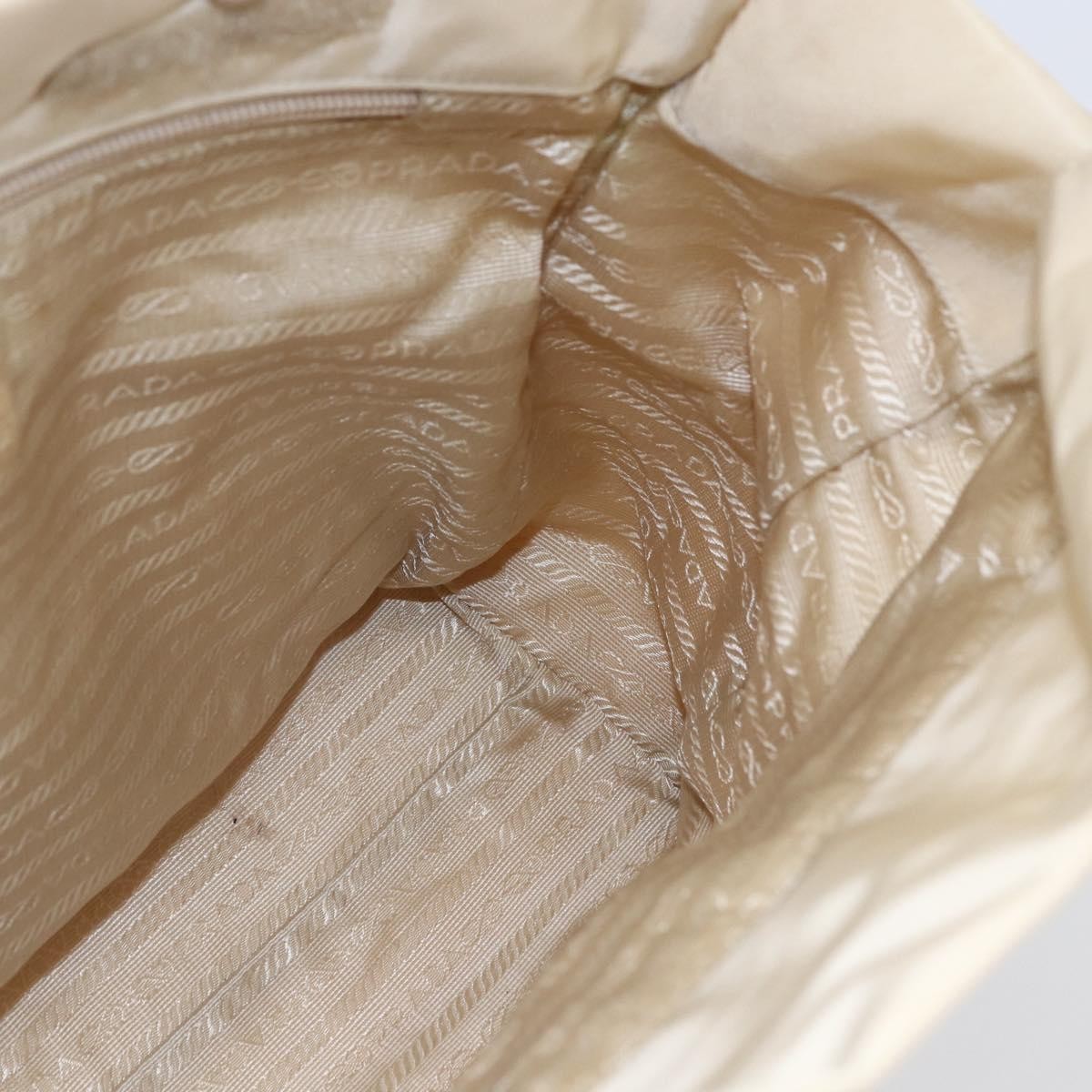 Prada Resin Handle Tote Tessuto, BEIGE, NYLON, Tote bag