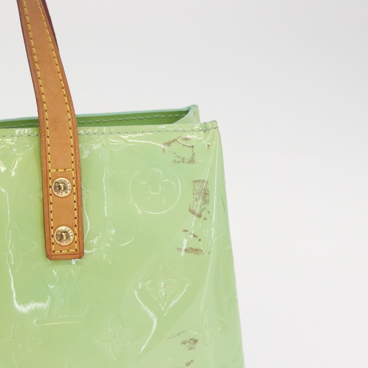 Louis Vuitton Reade Handbag Monogram Vernis, GREEN, PATENT_LEATHER, Tote bag