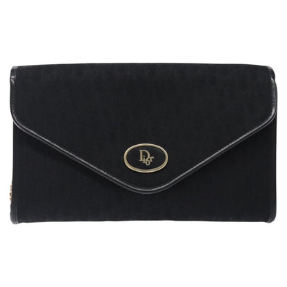 Christian Dior Vintage Trotteur Chain shoulder bag Canvas, BLACK, CANVAS, Shoulder bag