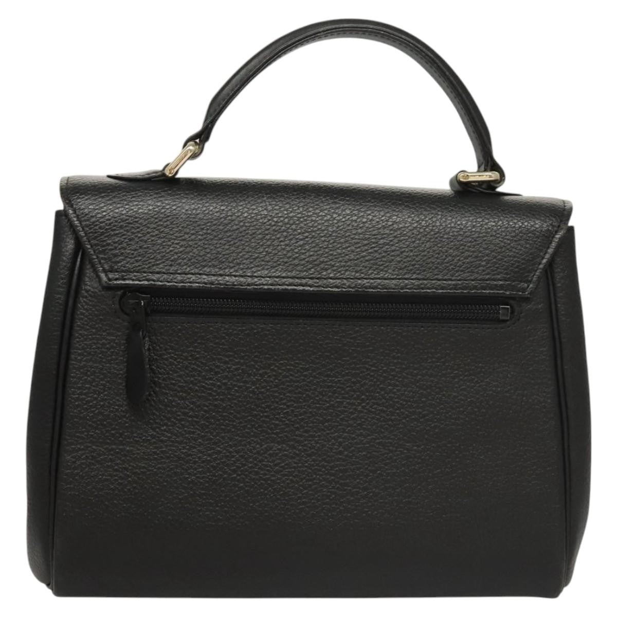 Burberry Vintage Handbag Leather, BLACK, LEATHER, Handbag