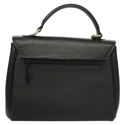 Burberry Vintage Handbag Leather, BLACK, LEATHER, Handbag