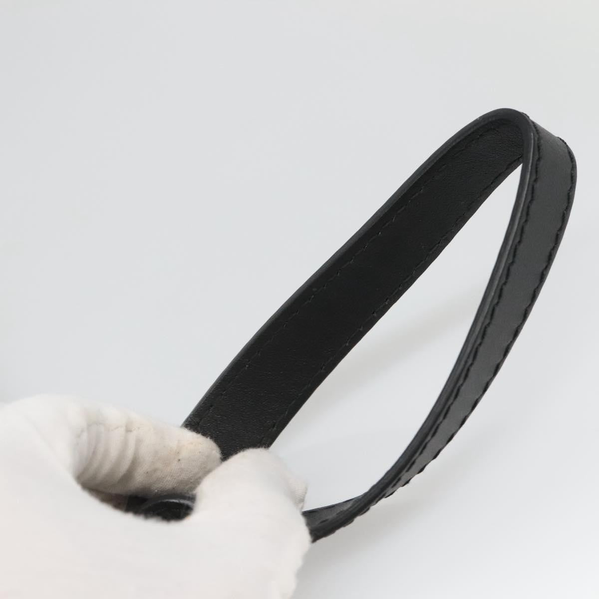 Salvatore Ferragamo Zip Pouch Motorcycle Print Leather, BLACK, LEATHER, Clutche & pouche