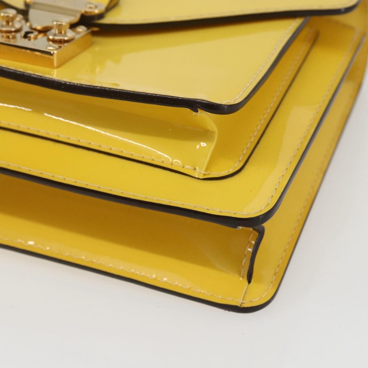 Louis Vuitton Monceau Handbag Vernis, Yellow, Patent Leather, Handbag