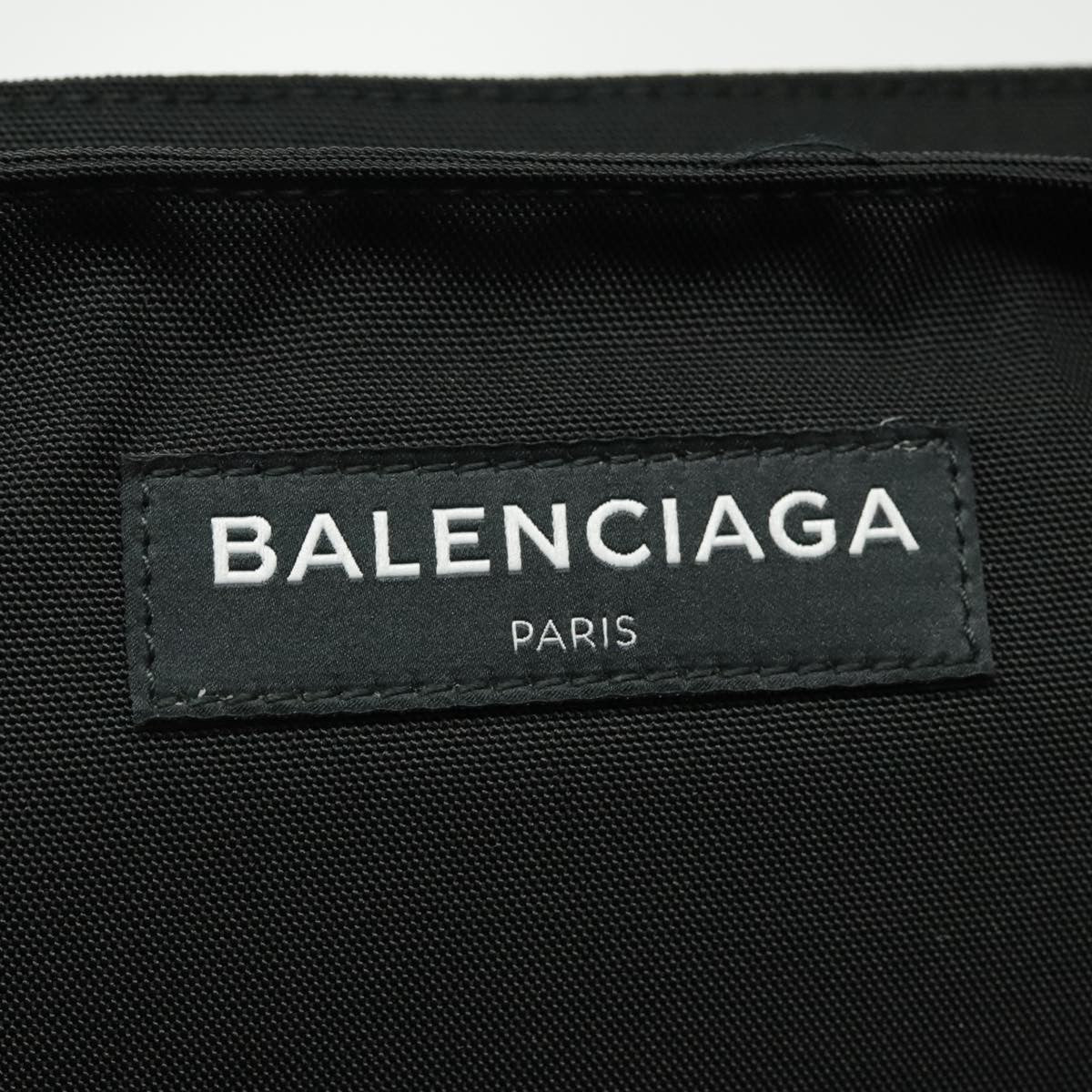 Balenciaga Logo Pouch Canvas, BLACK, CANVAS, Clutche & pouche