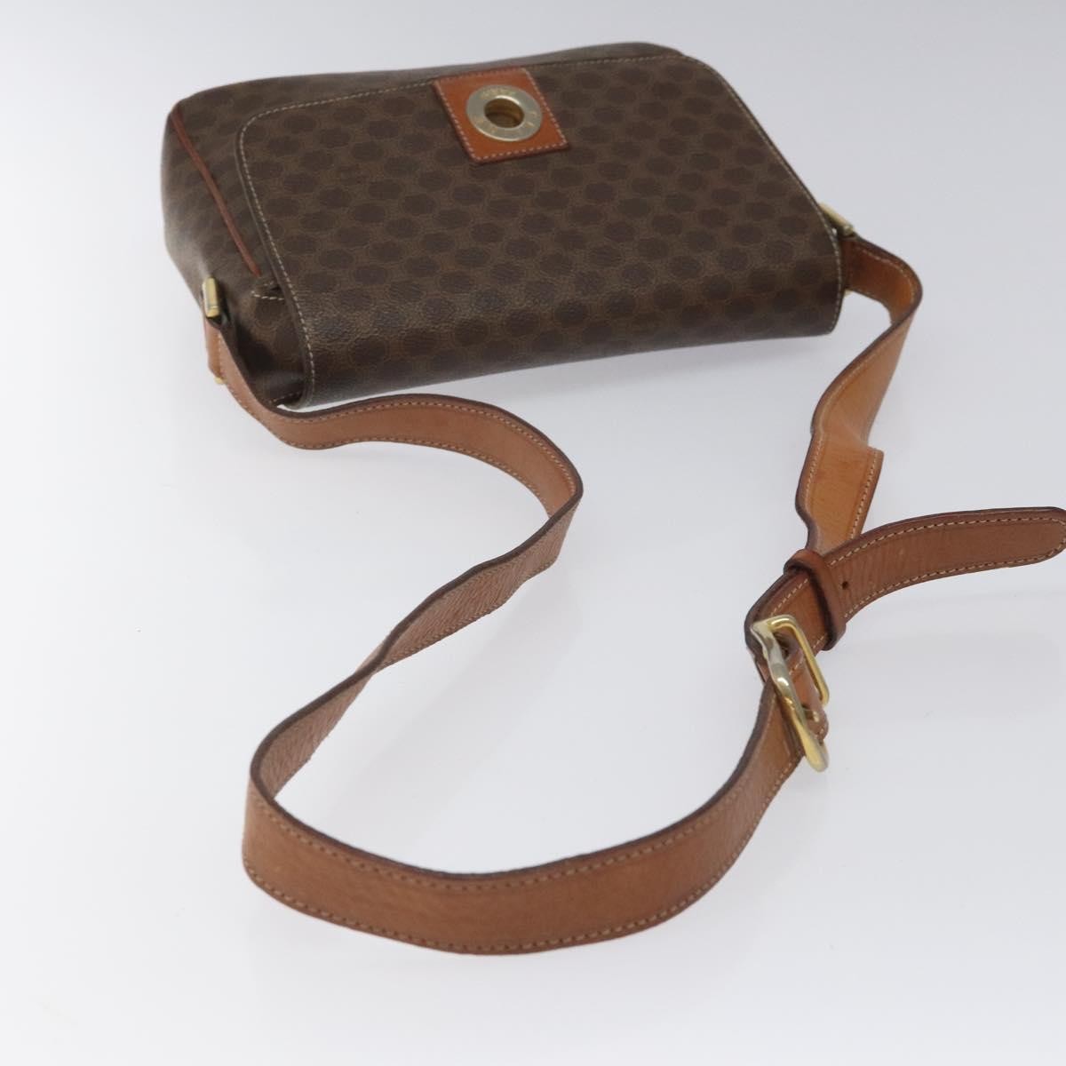 Celine Vintage Macadam Shoulder Bag Canvas, BROWN, CANVAS, Shoulder bag