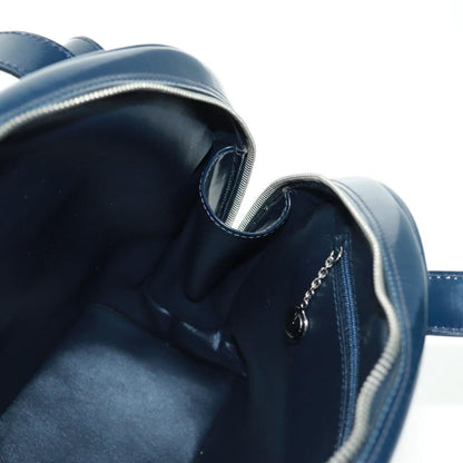 Gucci Vintage Bamboo Shoulder Bag Leather, NAVY, LEATHER, Shoulder bag