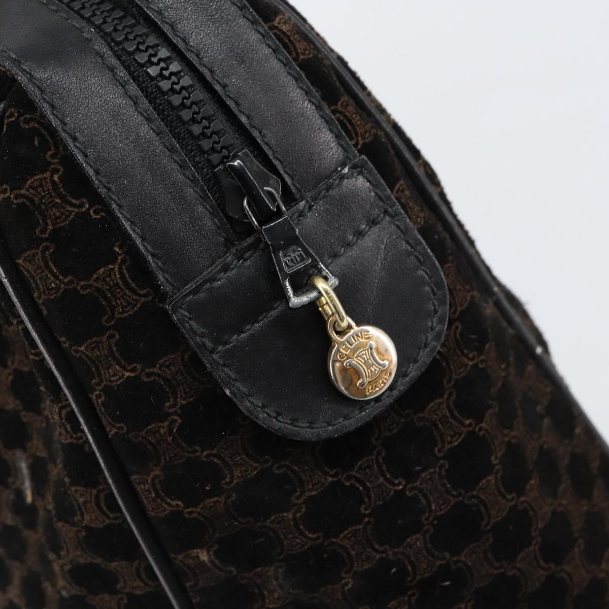 Celine Vintage Macadam Handbag C Macadam Suede, BLACK, SUEDE, Handbag