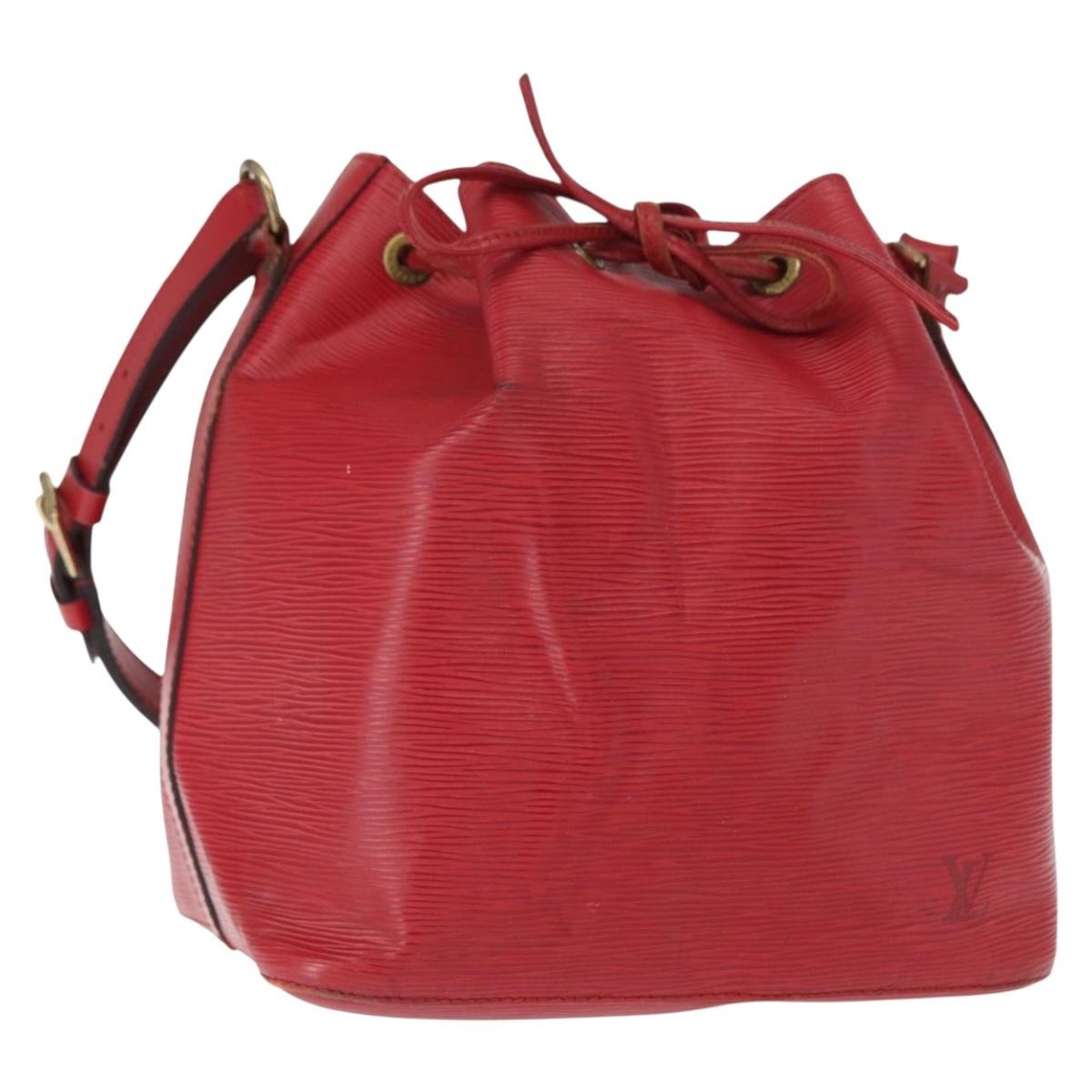 Louis Vuitton Petit Noe Handbag Epi Leather, RED, LEATHER, Shoulder bag