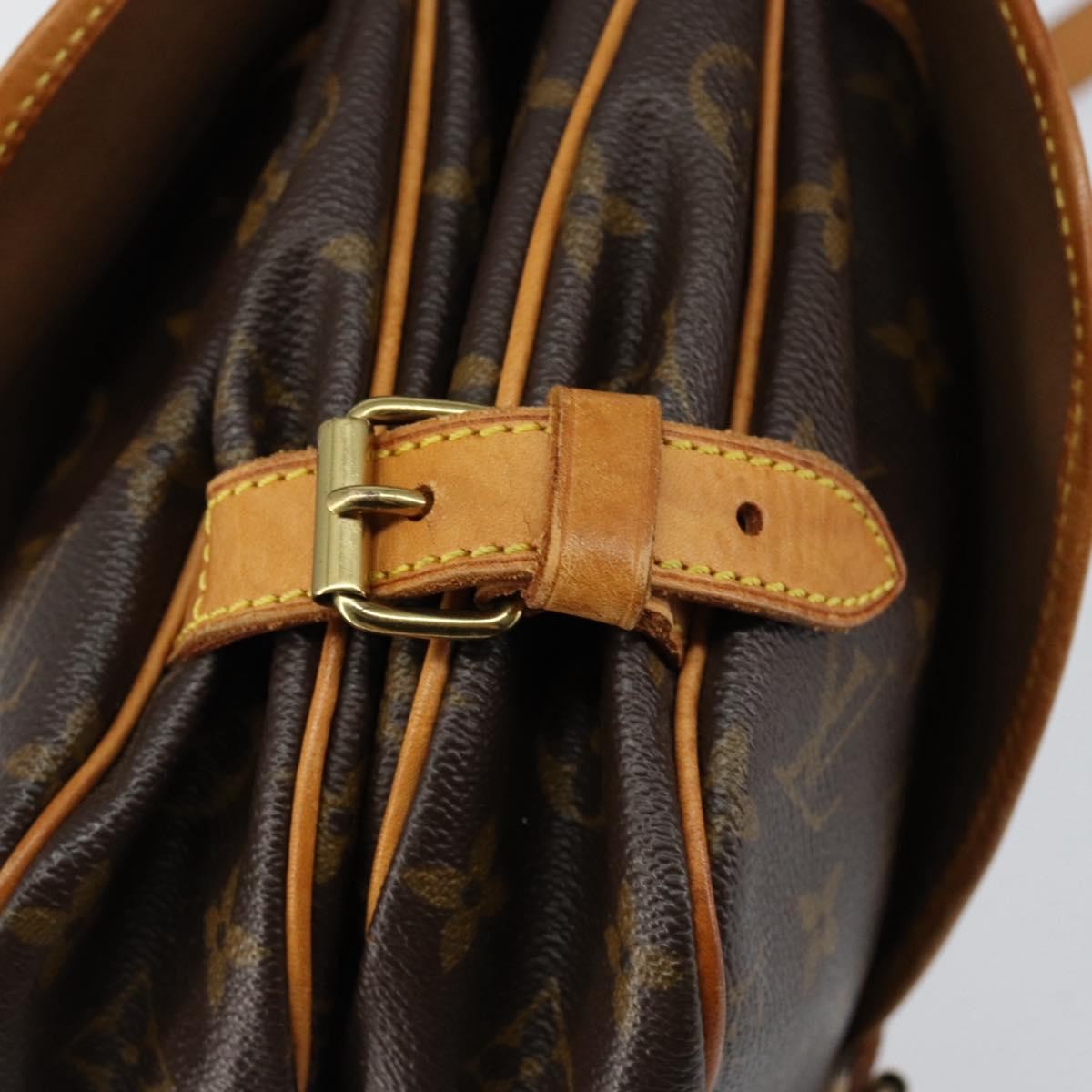 Louis Vuitton Saumur Handbag Monogram Canvas, BROWN, CANVAS, Shoulder bag