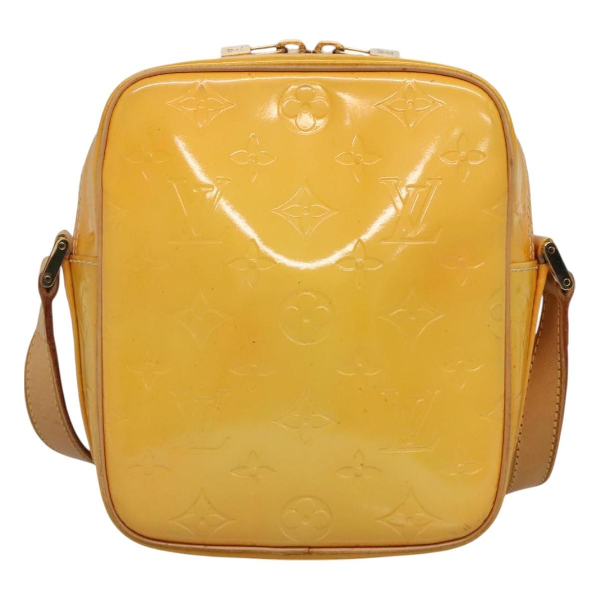 Louis Vuitton Wooster Handbag Monogram Vernis, YELLOW, PATENT_LEATHER, Handbag
