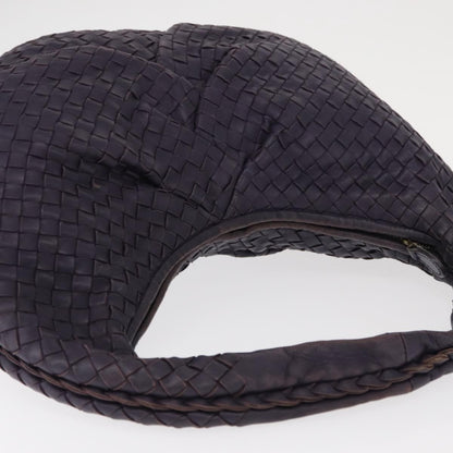 Bottega Veneta Veneta Hobo Pleated Intrecciato Nappa, PURPLE, LEATHER, Shoulder bag