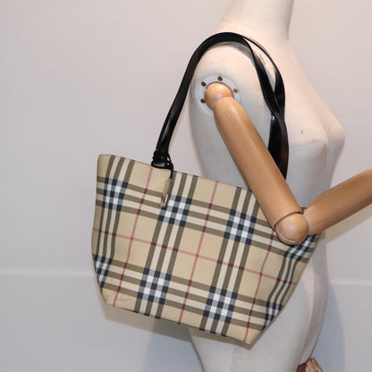 Burberry Nova Check Tote canvas check pattern, BEIGE, CANVAS, Tote bag