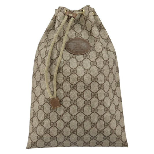 Gucci Drawstring Bucket Bag GG Canvas, BEIGE, CANVAS, Clutche & pouche