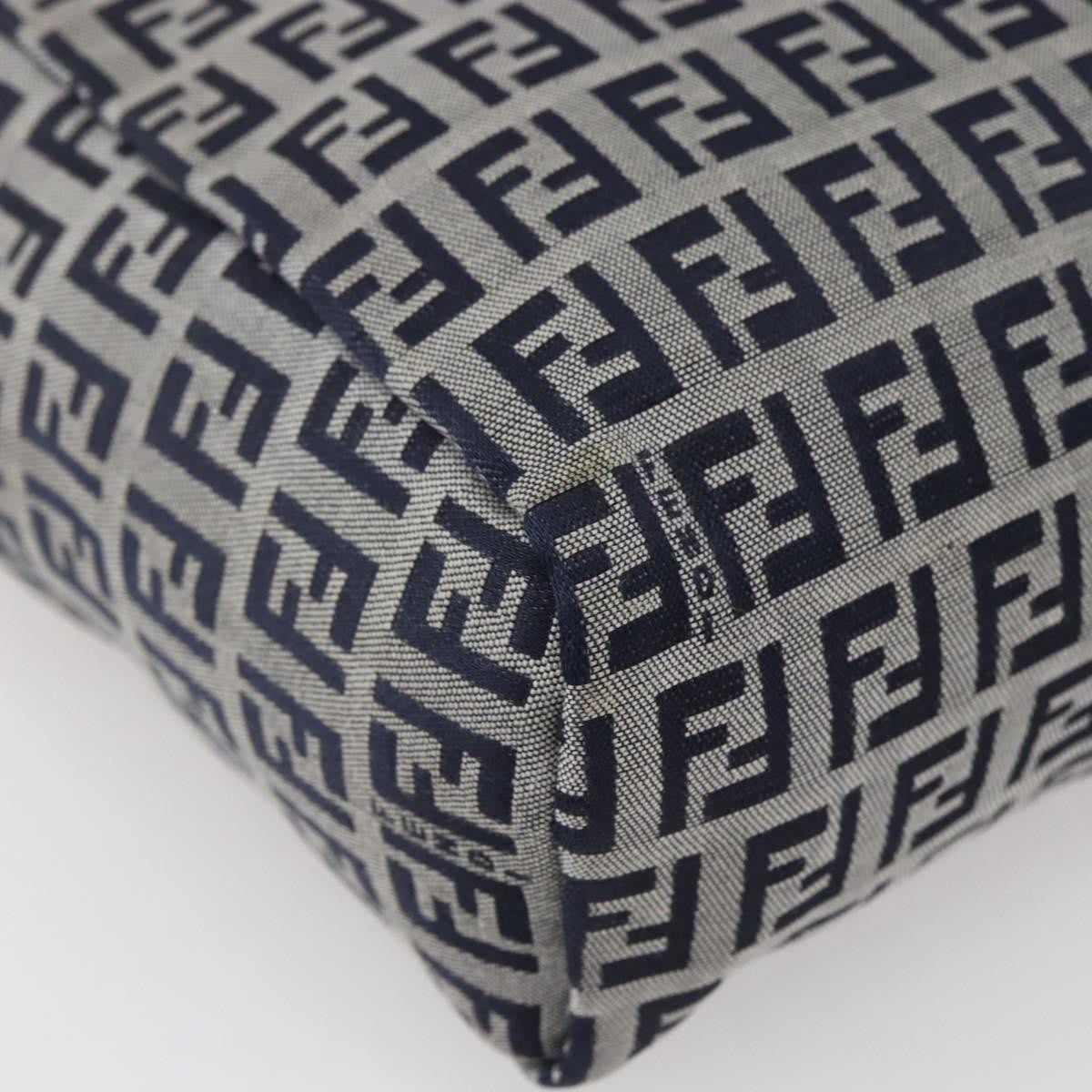 Fendi Vintage Top Handle Bag Zucchino, NAVY, CANVAS, Tote bag