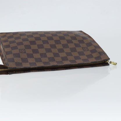 Louis Vuitton Toiletry Pouch Damier, BROWN, CANVAS, Clutche & pouche