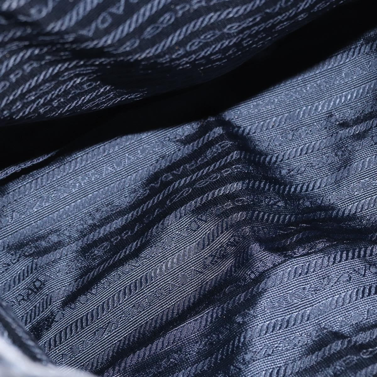 Prada Vela Double Front Pocket Backpack Tessuto with Saffiano Leather, BLUE, NYLON, Backpack