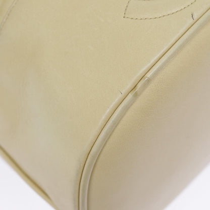 Chanel Vintage CC Drawstring Bucket Bag Lambskin, BEIGE, LEATHER, Shoulder bag