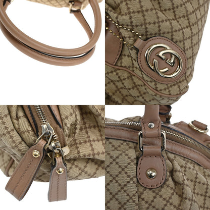 Gucci Sukey Convertible Boston Bag Diamante Canvas, BROWN, CANVAS, Tote bag
