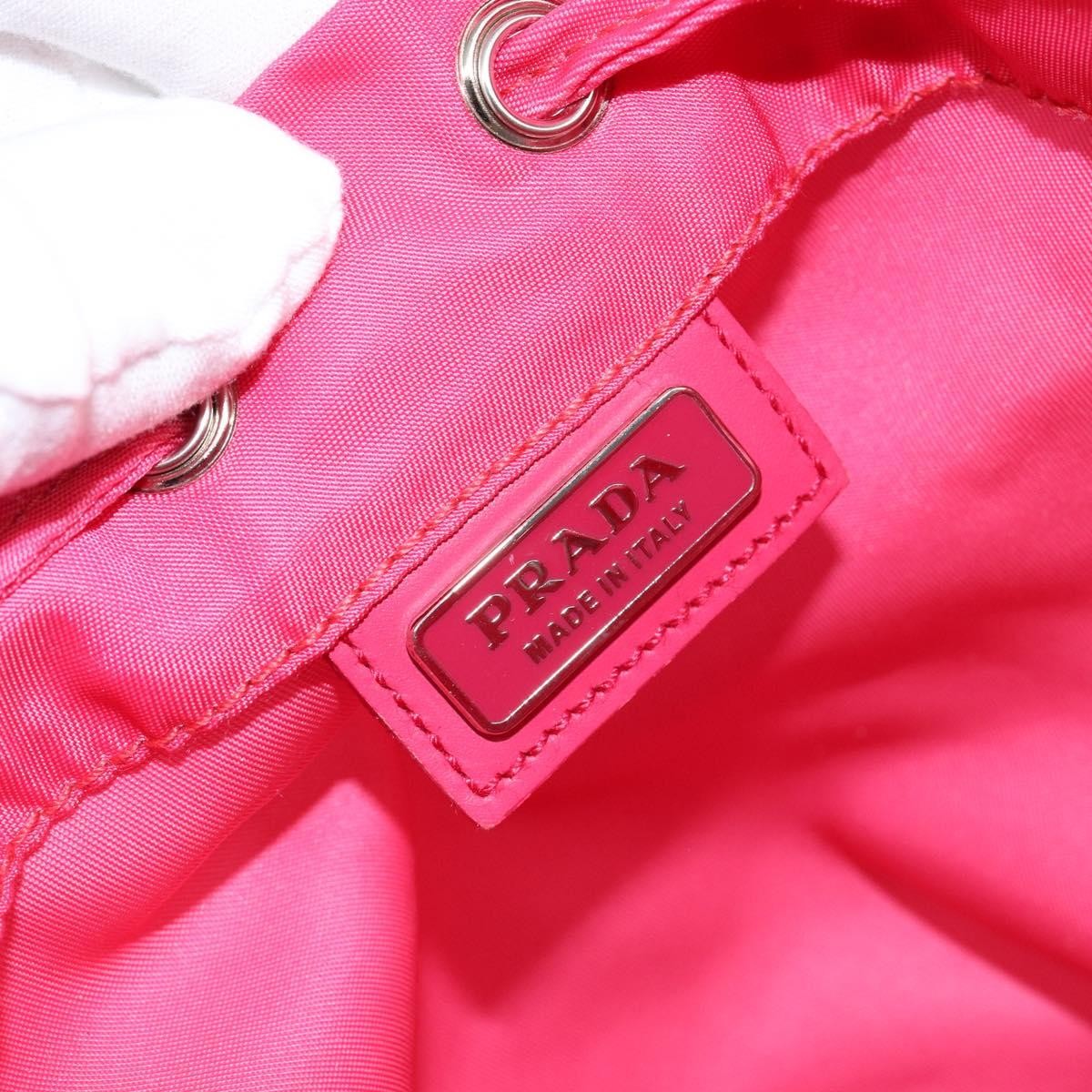 Prada Drawstring Wristlet Bucket Bag Tessuto, PINK, NYLON, Clutche & pouche