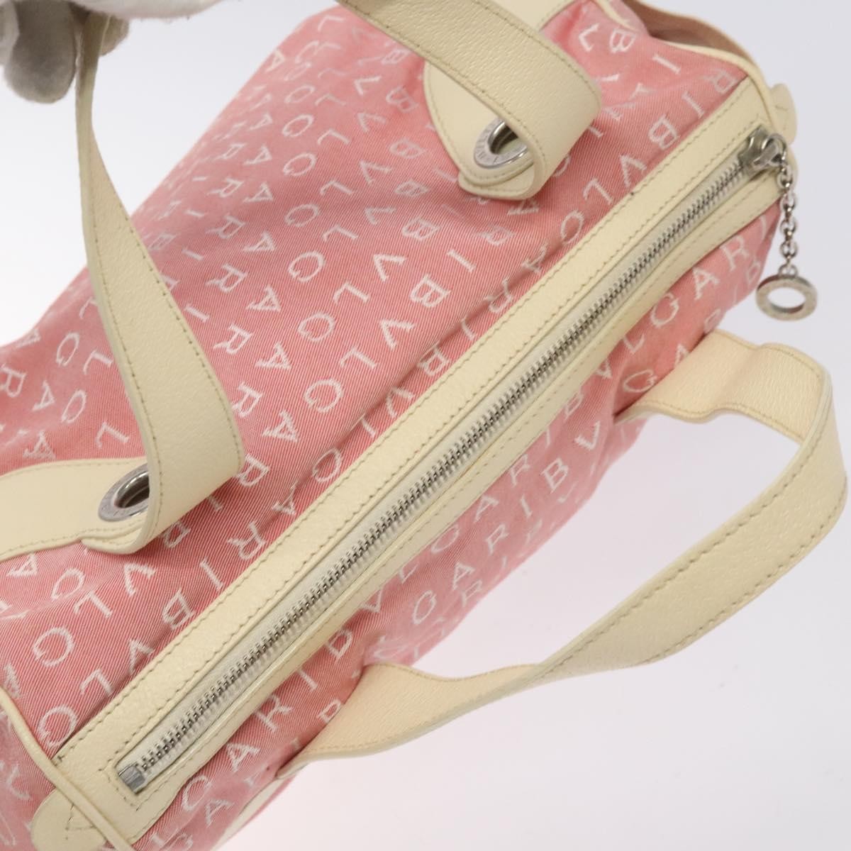 Bvlgari B.Zero1 Logomania Bag Canvas with Leather, PINK, CANVAS, Handbag