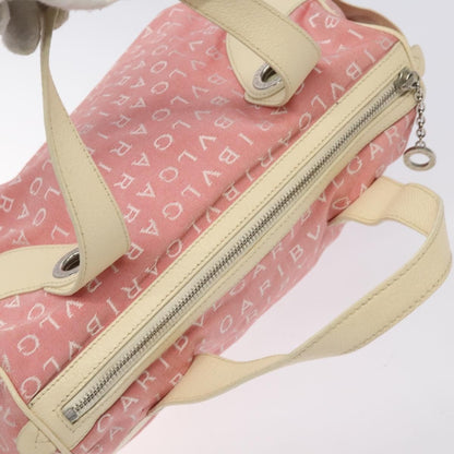 Bvlgari B.Zero1 Logomania Bag Canvas with Leather, PINK, CANVAS, Handbag