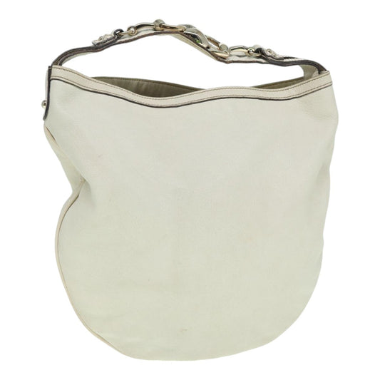 Gucci Horsebit Hobo Leather, BEIGE, LEATHER, Shoulder bag