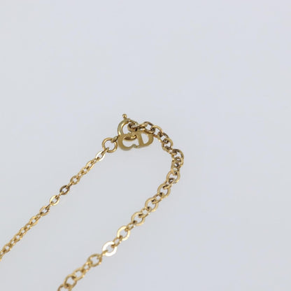 Christian Dior Round Logo Pendant Necklace Metal, GOLD, METAL, Necklace