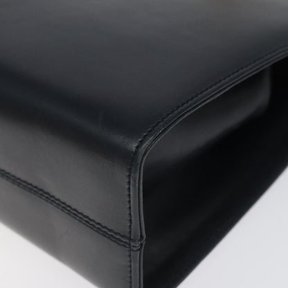 Salvatore Ferragamo Vintage Gancini Chain Shoulder Bag Leather, NAVY, LEATHER, Shoulder bag