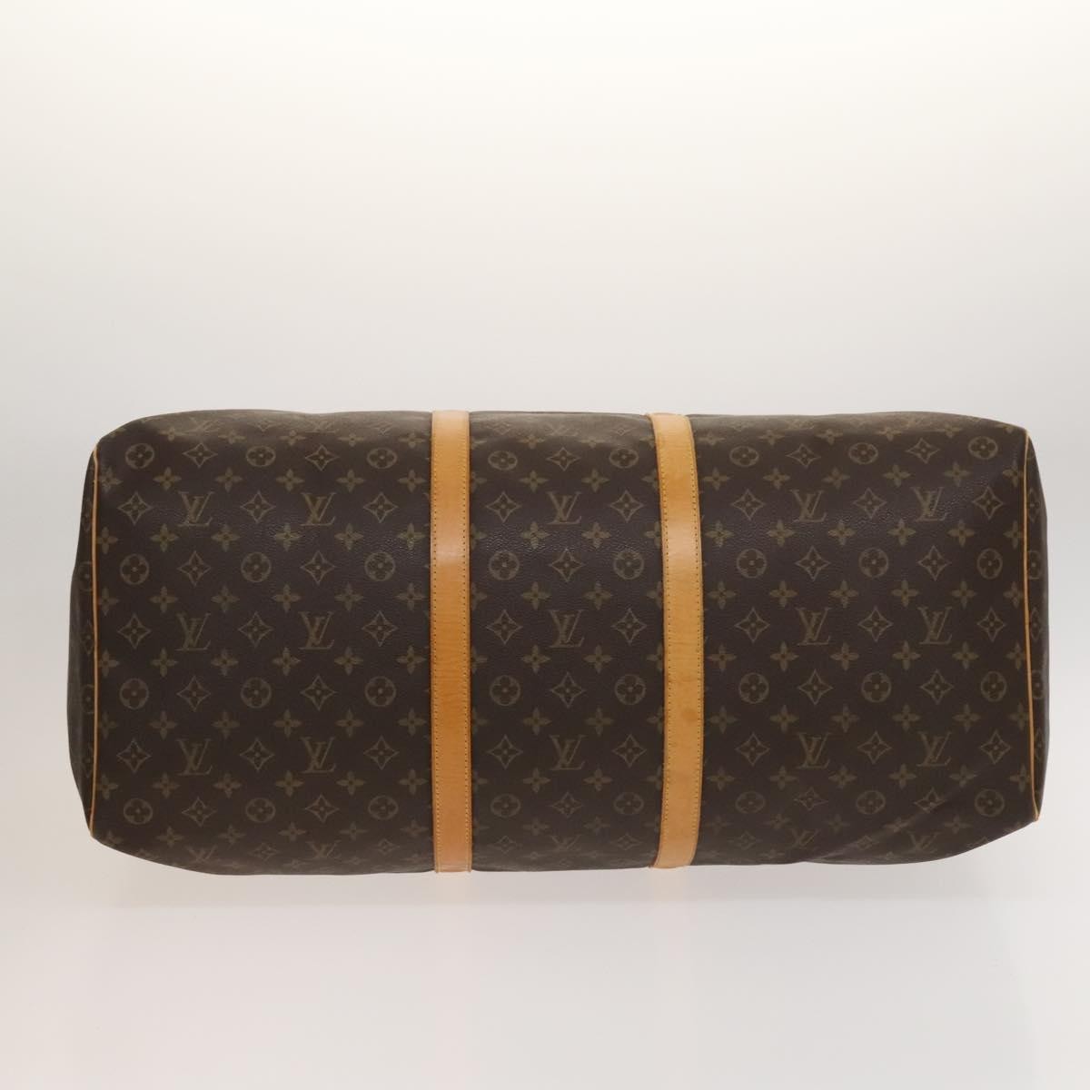 Louis Vuitton Keepall Bag Monogram Canvas, BROWN, CANVAS, Travel bag