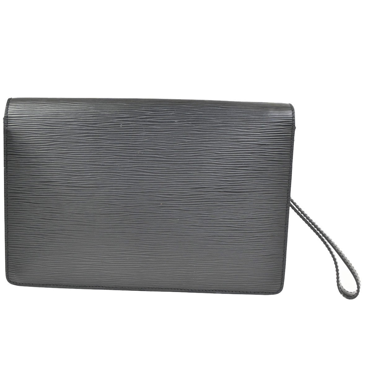 Louis Vuitton Dragonne Pochette Epi Leather, Black, Leather, Clutch