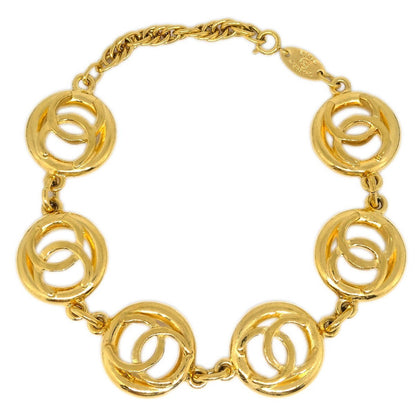 Chanel CC Cutout Round Bracelet Metal, GOLD, GOLD_PLATED, Bracelet