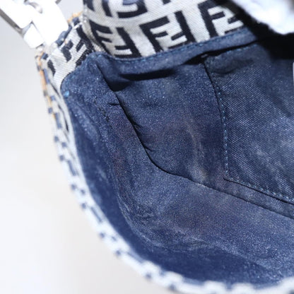 Fendi Baguette Bag Zucchino Canvas, NAVY, CANVAS, Clutche & pouche