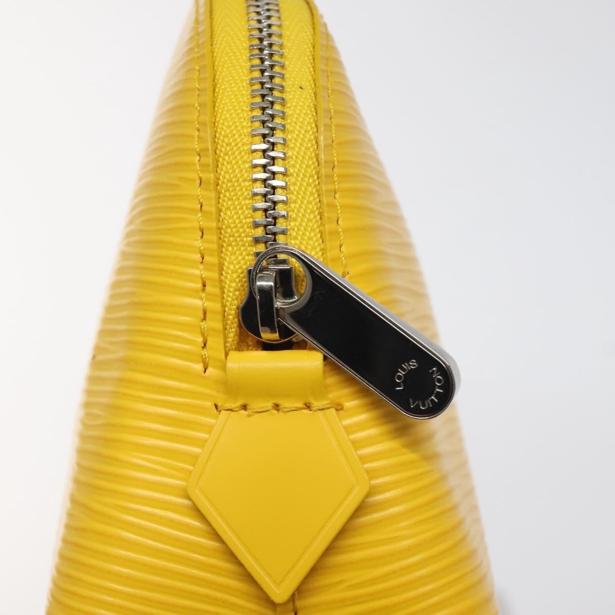 Louis Vuitton Cosmetic Pouch Epi Leather, YELLOW, LEATHER, Toiletry Case